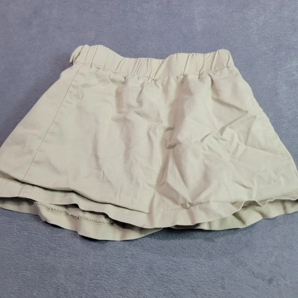 The Children's Place Skort Girls 5T‎ Khaki Pleated Bow School Uniform 7000102